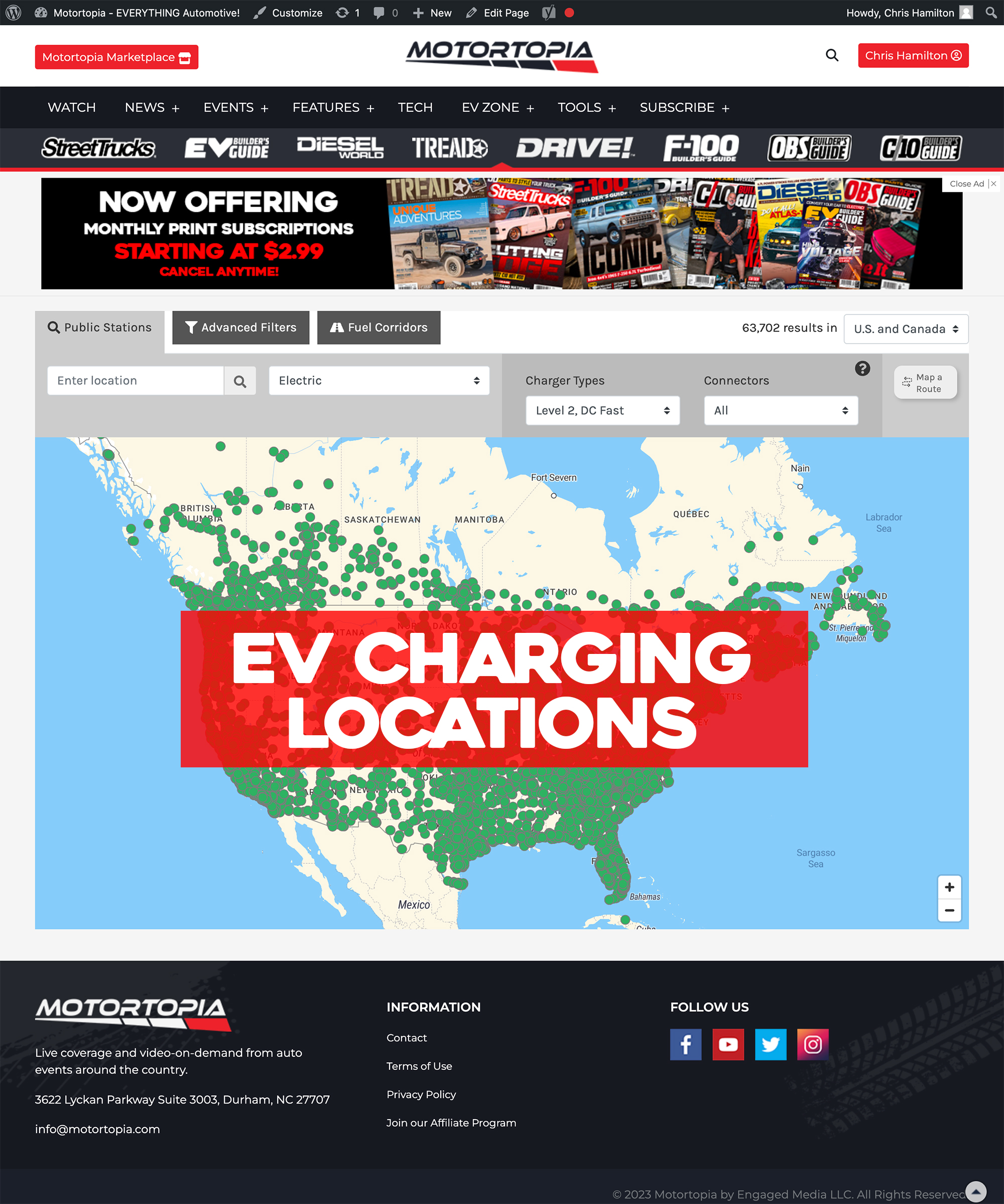 EV Charging Map - Motortopia - EVERYTHING Automotive!